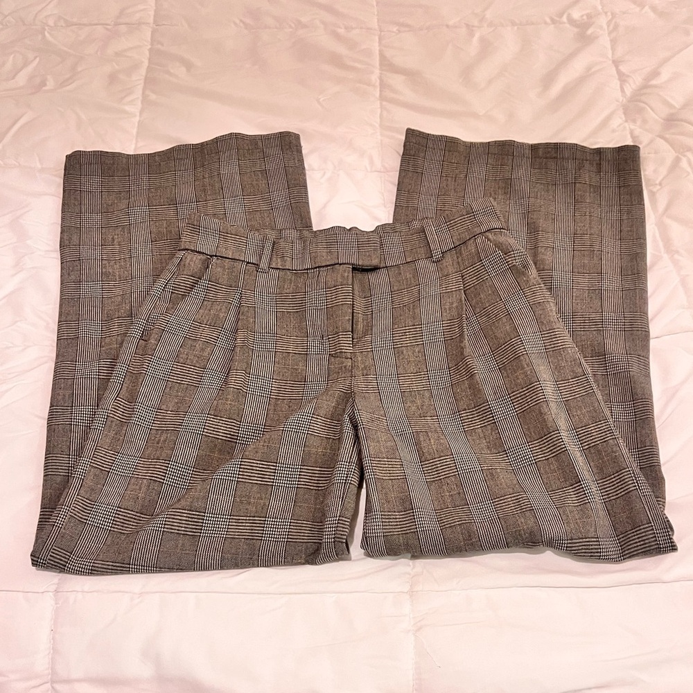 American Eagle Poppy Wide-Leg Trousers -Brown and Gray